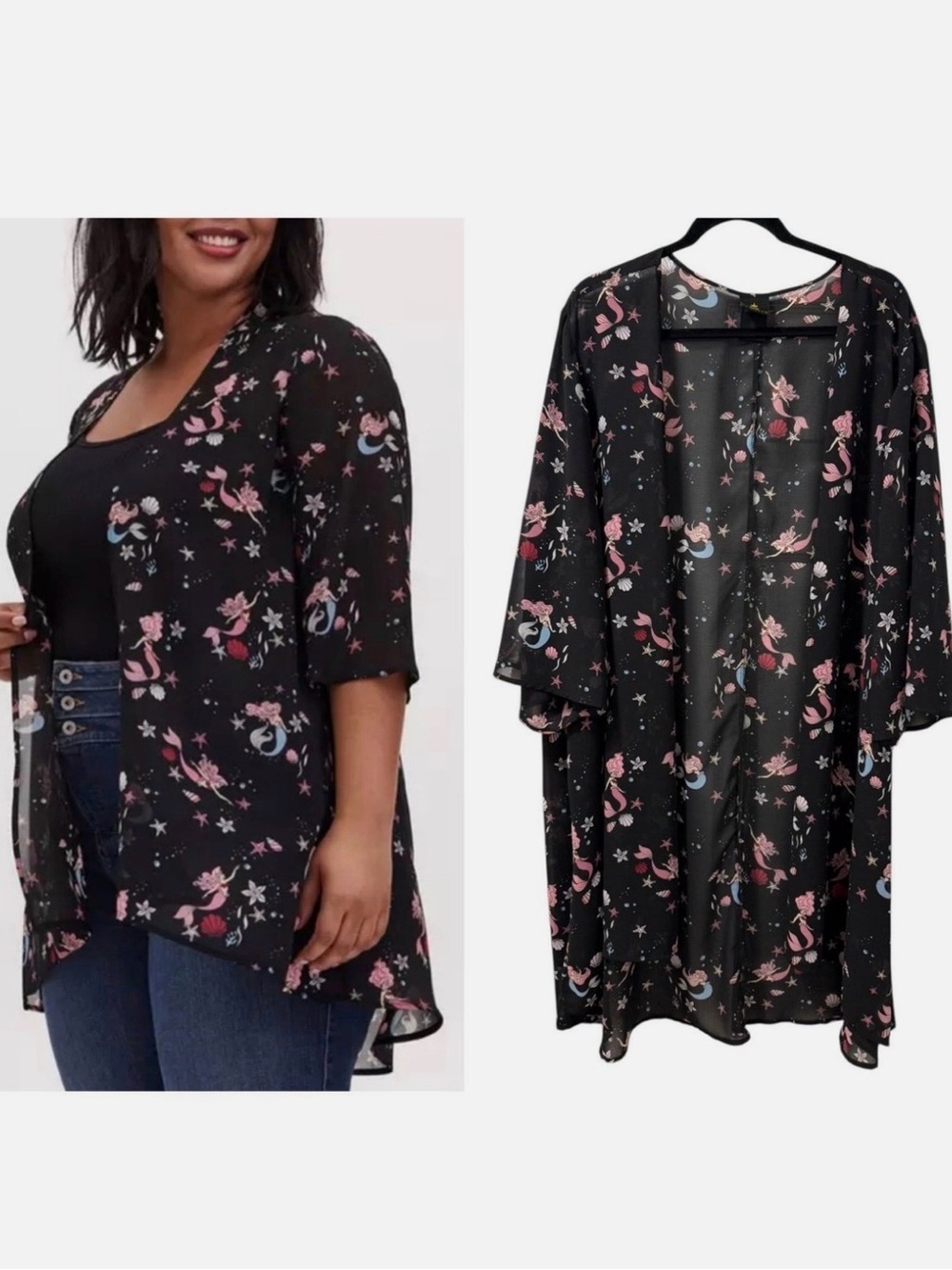 Disney X Torrid Little Mermaid Kimono Size 00/0
